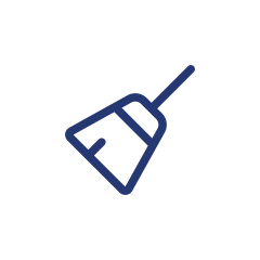 icon-circle-broom Icon representing bookkeeping cleanup - link to accounting services