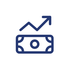 icon-circle-money-bill-trend-up Icon representing tax overpayment, link to tax services