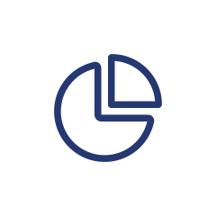 icon-circle-chart-pie-simple pie chart icon representing Tax planning and strategy services