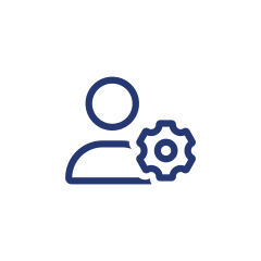 icon-circle-user-gear Payroll setup and employee onboarding icon