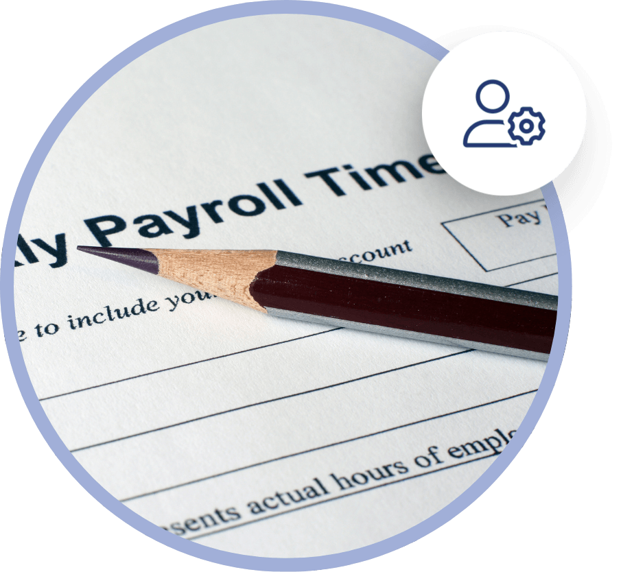 payroll-setup-photo pencil lying on a payroll timesheet